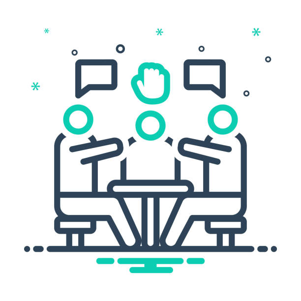 Interventions interference Icon for interventions, interference, mediation, involution, intermediation mediation icon stock illustrations