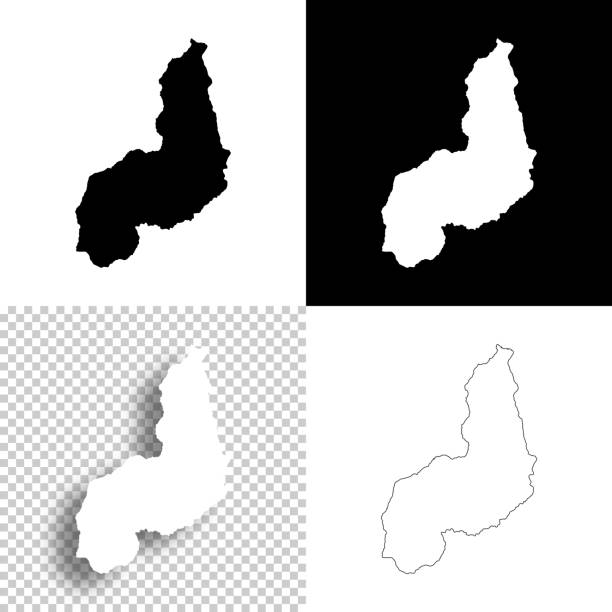 Piaui maps for design. Blank, white and black backgrounds - Line icon Map of Piaui for your own design. Four maps with editable stroke included in the bundle: - One black map on a white background. - One blank map on a black background. - One white map with shadow on a blank background (for easy change background or texture). - One line map with only a thin black outline (in a line art style). The layers are named to facilitate your customization. Vector Illustration (EPS10, well layered and grouped). Easy to edit, manipulate, resize or colorize. Vector and Jpeg file of different sizes. black background shape white paper stock illustrations