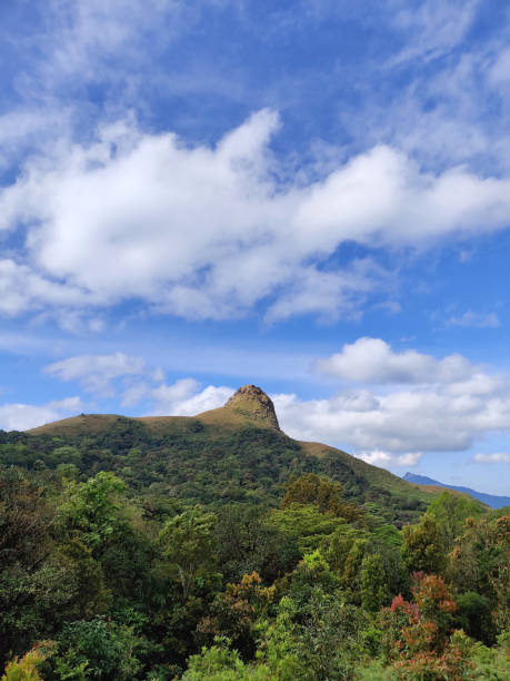 istock Ettina Bhuja Trek, a view from base in winters, Karnataka, India 1344887608
