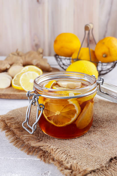 istock Madu jahe lemon or infus water made from honey, ginger and lemon. 1344887692