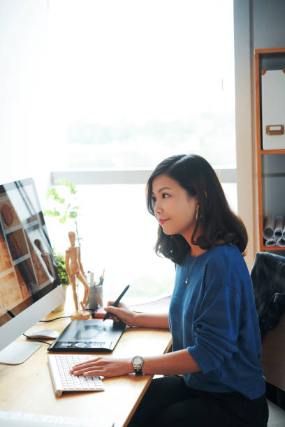istock Young Woman Working With Stock Photos 1344889675