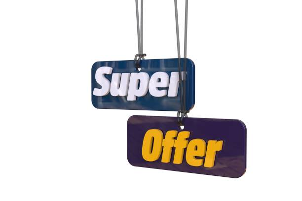 istock 3d super offer sale banner hanging one white background 1344891090