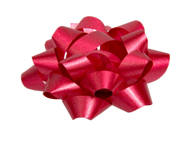 istock Design decorative red gift bow isolated on the white background 1344891354