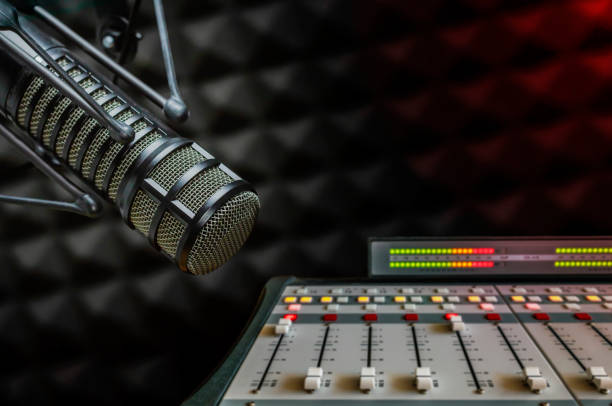 istock Professional microphone and sound mixer 1344895173