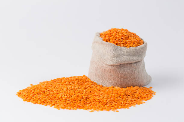 istock Lentil green, orange and brown color 1344898642