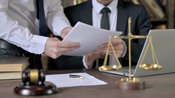 istock Close up Shoot of Advocate Working with Assistant 1344899806