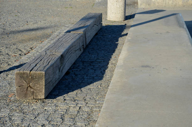 istock Skateboard park with concrete cement surface with concrete skateboard obstacles is designed for roller sports. Cycling is not allowed except for freestyle bikes. Protective clothing, head, elbow knee 1344902511