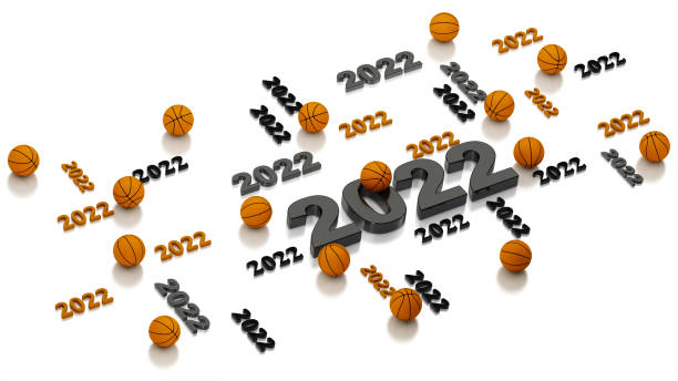 lots of basketball 2022 designs with several balls on white - teamsport imagens e fotografias de stock