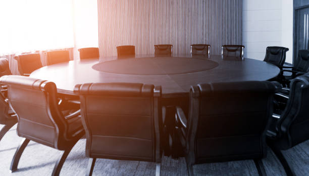Conference table and chairs in modern meeting room Conference table and chairs in modern meeting room. shareholder photos stock pictures, royalty-free photos & images