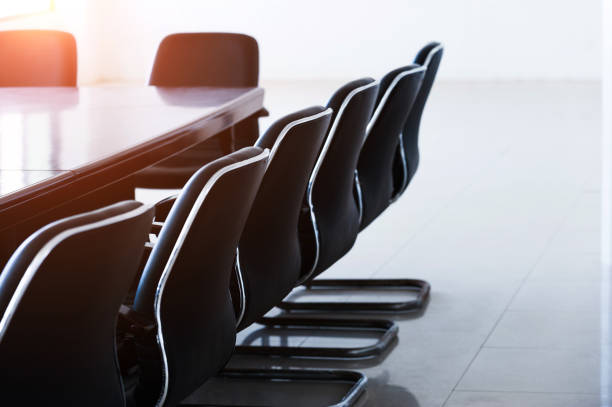 istock Empty interior of business conference room 1344909103