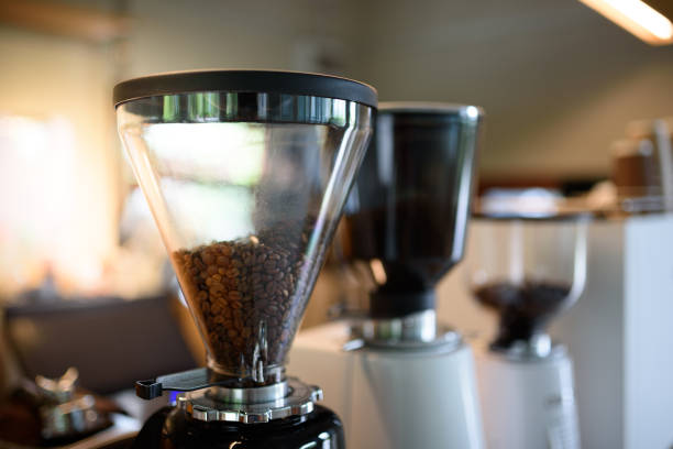 istock Coffee beans in a coffee grinder For coffee makers for customers 1344909533
