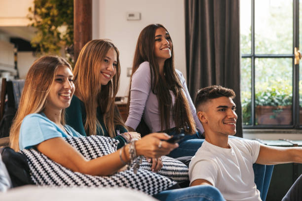 istock Teenagers watching TV 1344910773