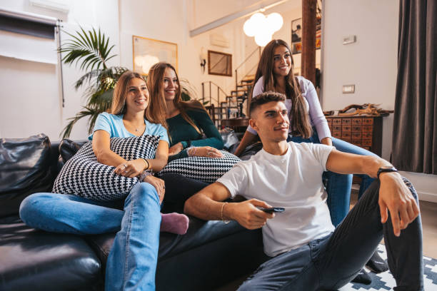 istock Teenagers watching TV 1344912166