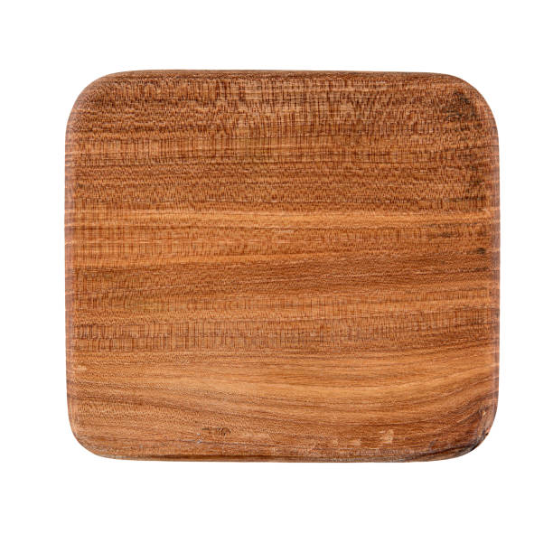 istock Isolated brown square natural wooden bowl 1344917578