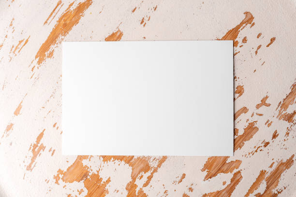 istock Card mock up template, Flat lay, top view. 1344921806