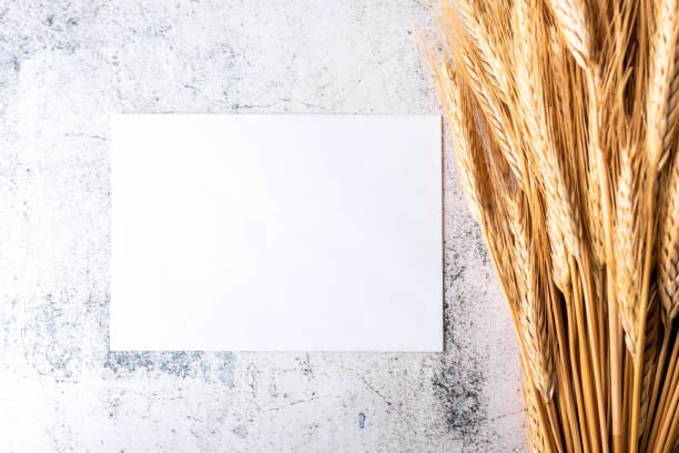 istock Card mock up template, Flat lay, top view. 1344922136