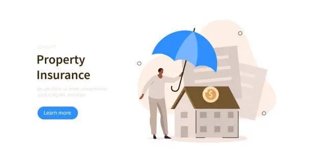 Vector illustration of property insurance