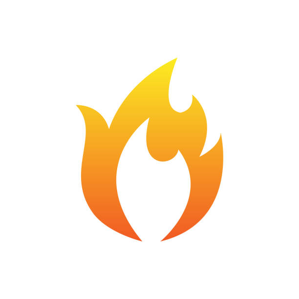 ilustrações, clipart, desenhos animados e ícones de modelo de design de ilustração de estoque vetorial do ícone de chama de fogo. - fire backgrounds oil industry bonfire
