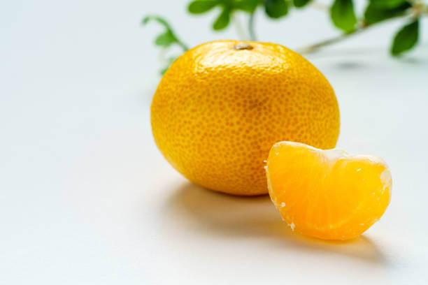 istock Fresh mandarin orange isolated on white background 1344926244