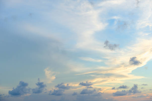 istock Beautiful colored cloudy evening sky. Sky with clouds at sunset. Seascape 1344928996