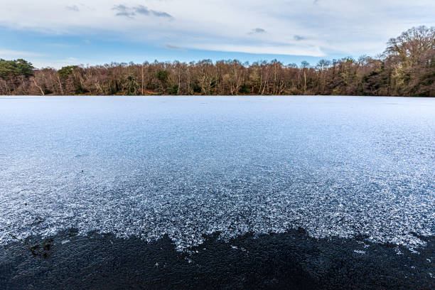 istock Frozen lake in Southern England 1344930352