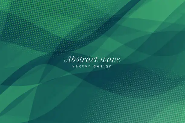 Vector illustration of Smooth Green Abstract Background