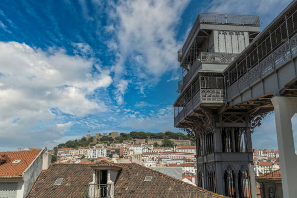 istock Lisbon Iron Elevator Santa Justa historic building 1344938895