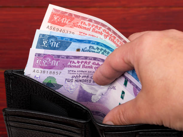 istock Ethiopian money in the black wallet 1344940656