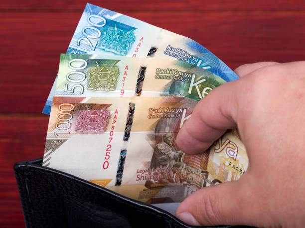 istock Kenyan Shillings in the black wallet 1344940741
