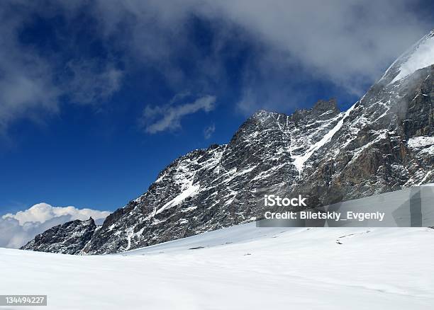 Mountain And Glacier Stock Photo - Download Image Now - Beauty In Nature, Blizzard, Blue