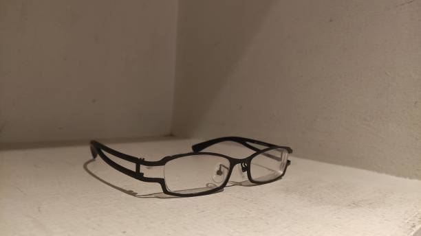 istock Black glasses are placed in wooden lockers. 1344944094