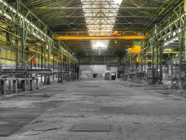 Old Lost Place factory hall from the former GDR