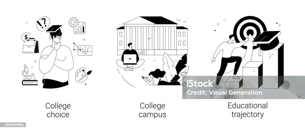Student Life Visual Student Life Abstract Concept Vector Illustrations Stock Illustration ...