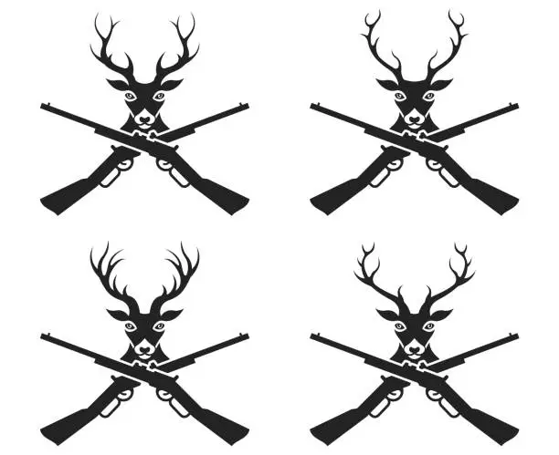 Vector illustration of Deer hunter head set