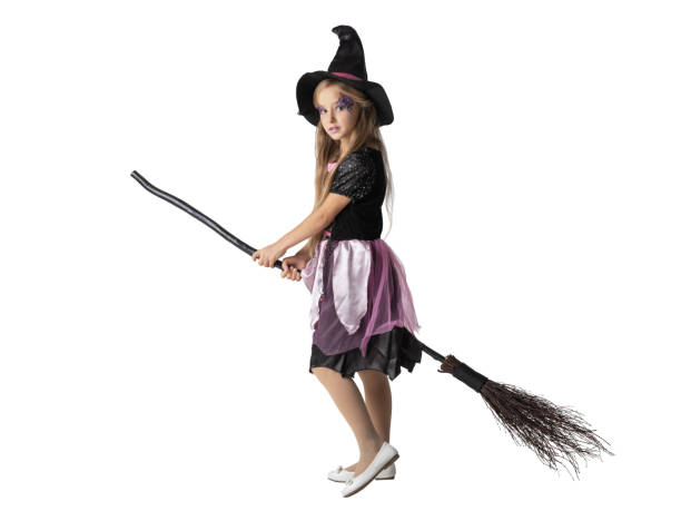 istock Halloween party witch girl 1344955318