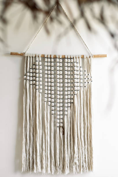 istock White handmade macrame in boho living room 1344961391