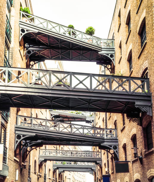 istock Complex walkways in Butler's Wharf, London 1344964541