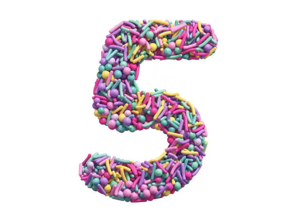 Photo of Candy sprinkles font.