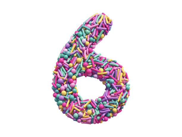 Candy sprinkles font. stock photo