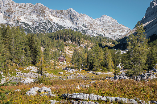 Landscape of Jura's mountains during winter