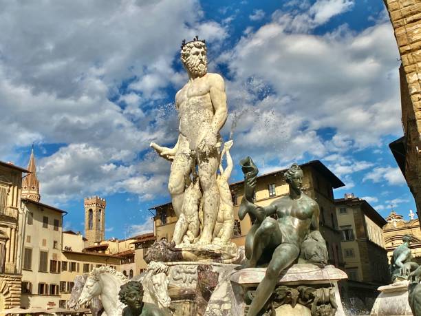 istock fountain of neptune - created by bartolomeo ammannati (1560-1574). 1344975578