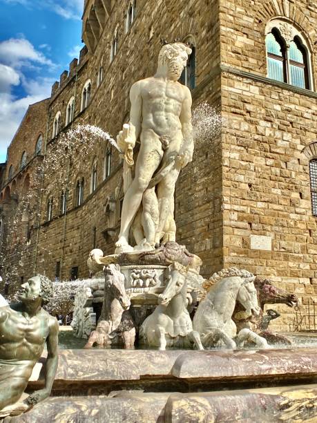 istock fountain of neptune - created by bartolomeo ammannati (1560-1574). 1344975586
