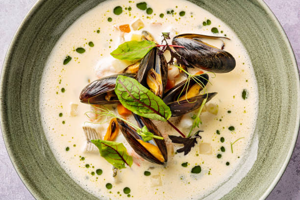 istock Seafood Soup with Mussels. 1344976528