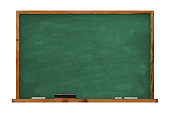 istock Old school chalkboard with wood frame 1344981650