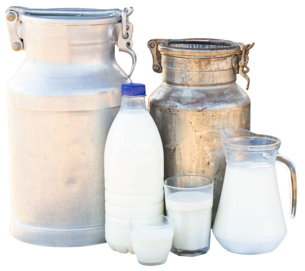istock Milk, dairy products isolated over white background 1344989570