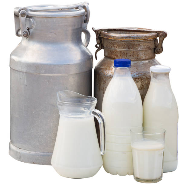 istock Milk, dairy products isolated over white background 1344989573