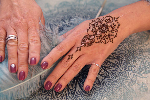 istock Mehendi Hands. Mehendi tattoo. 1344991068