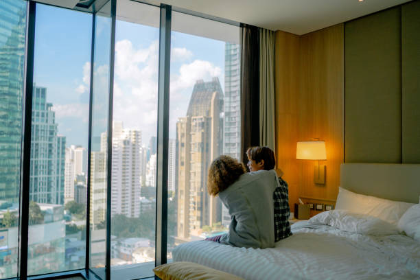 istock LGBTQ couple staycation at home. 1344992581