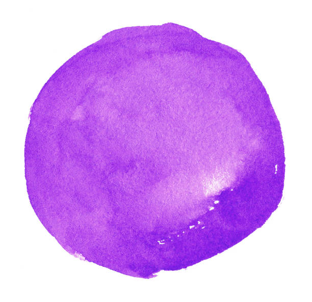 istock Abstract purple watercolor shape as a background isolated on white. 1344992820