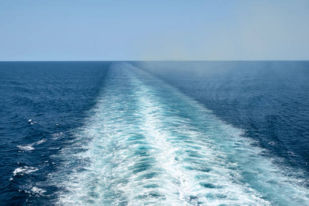 istock Wake in the ocean made by cruise ship 1344994844